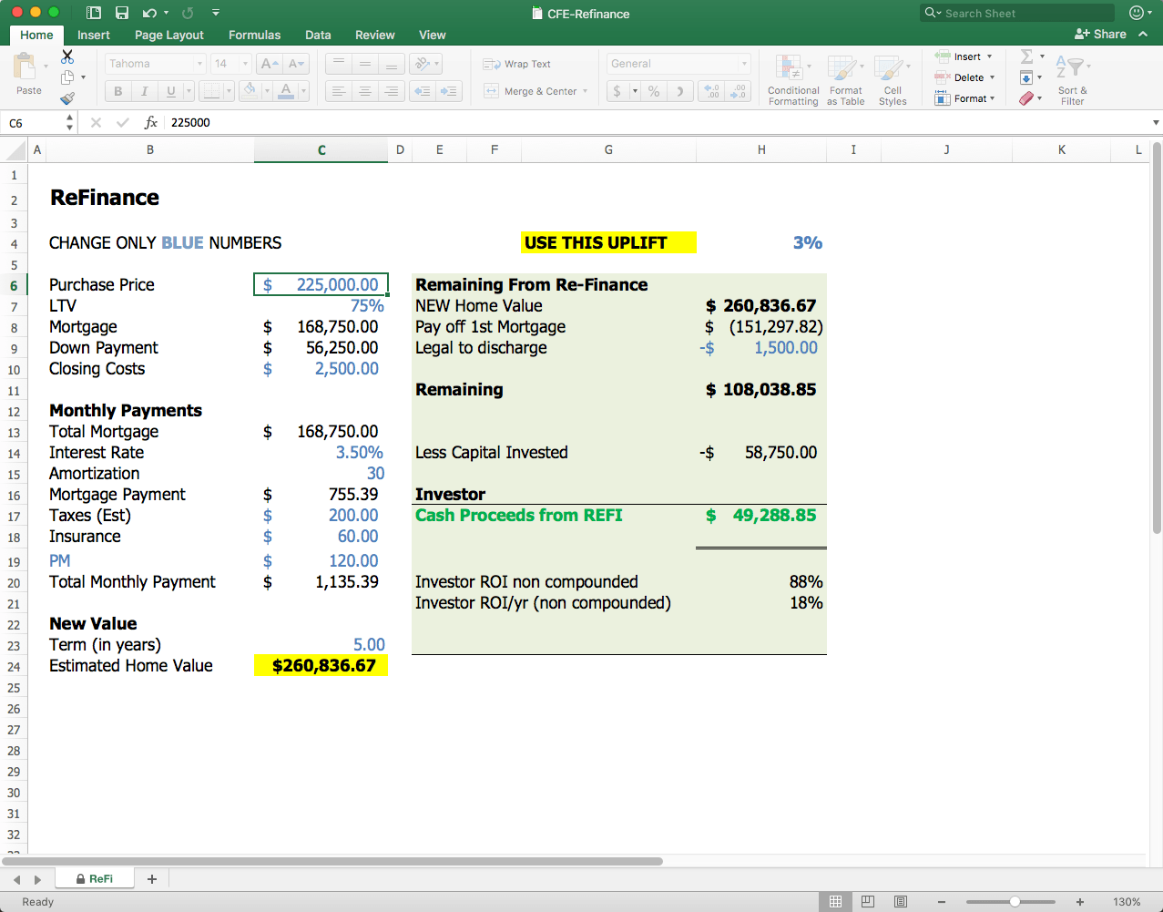 Real Estate Investment Spreadsheet 12